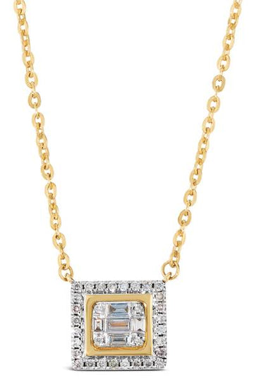 14K Yellow Gold Diamond Fashion Necklace, 0.19 Carat TW